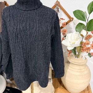 L.L. Bean Charcoal Turtleneck Sweater